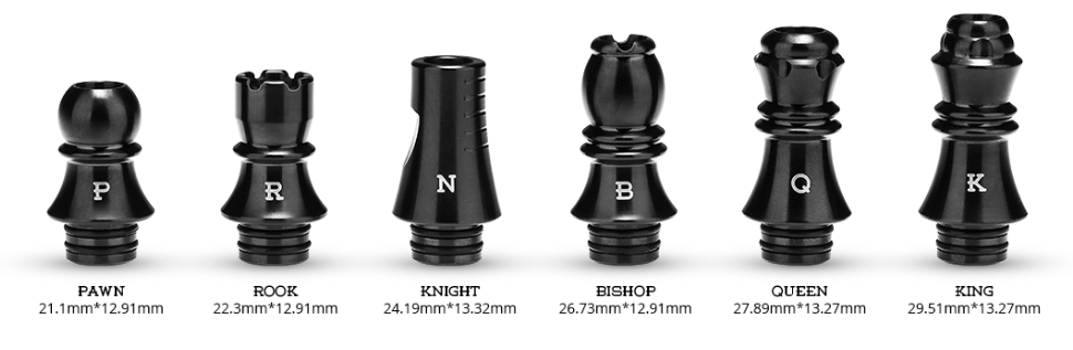 KIZOKU_Chess Series_510_Drip_Tip_black